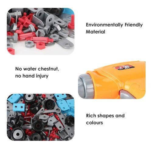 Arkmiido 12 in 1 Puzzle Toy, 282 PCS Construction Building Electric Drill Set, Creative Puzzles Assembly 3D DIY Toy, - Toytexx Arkmiido 12 in 1 Puzzle Toy, 282 PCS Construction Building Electric Drill Set, Creative Puzzles Assembly 3D DIY Toy, - Toytexx
